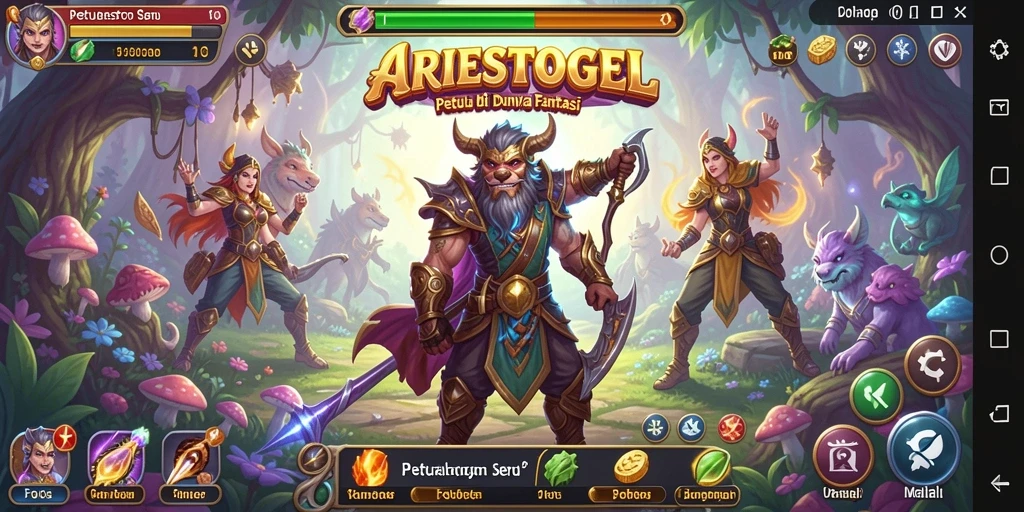 Tampilan gameplay ARIESTOGEL yang penuh aksi dan eksplorasi.