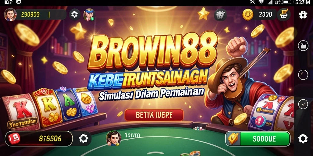Screenshot utama BROWIN88 menunjukkan gameplay simulasi yang menarik dan interaktif.