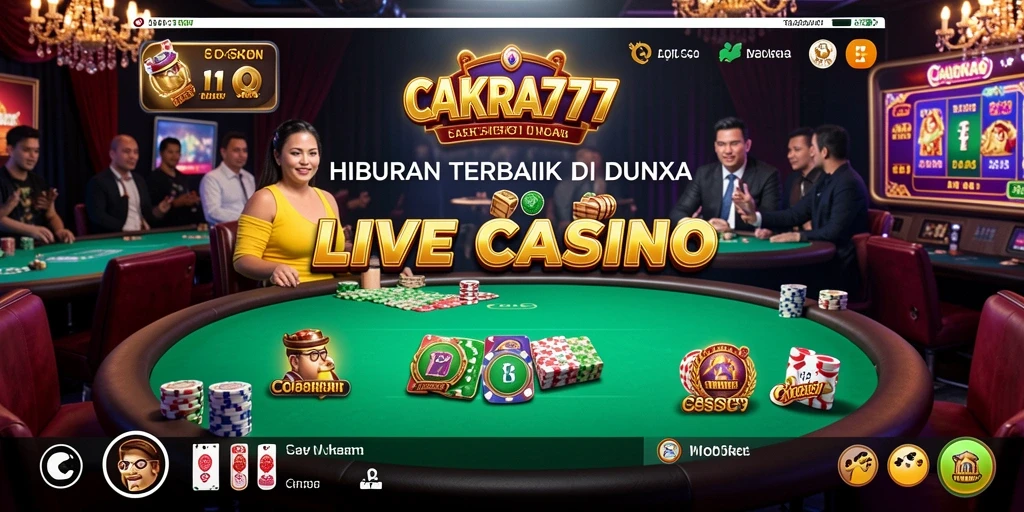 Tampilan gameplay CAKRA777 yang mendebarkan dalam sesi Live Casino.