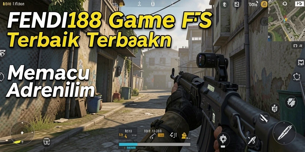 Screenshot utama gameplay FENDI188 menampilkan pertempuran FPS yang mendebarkan.