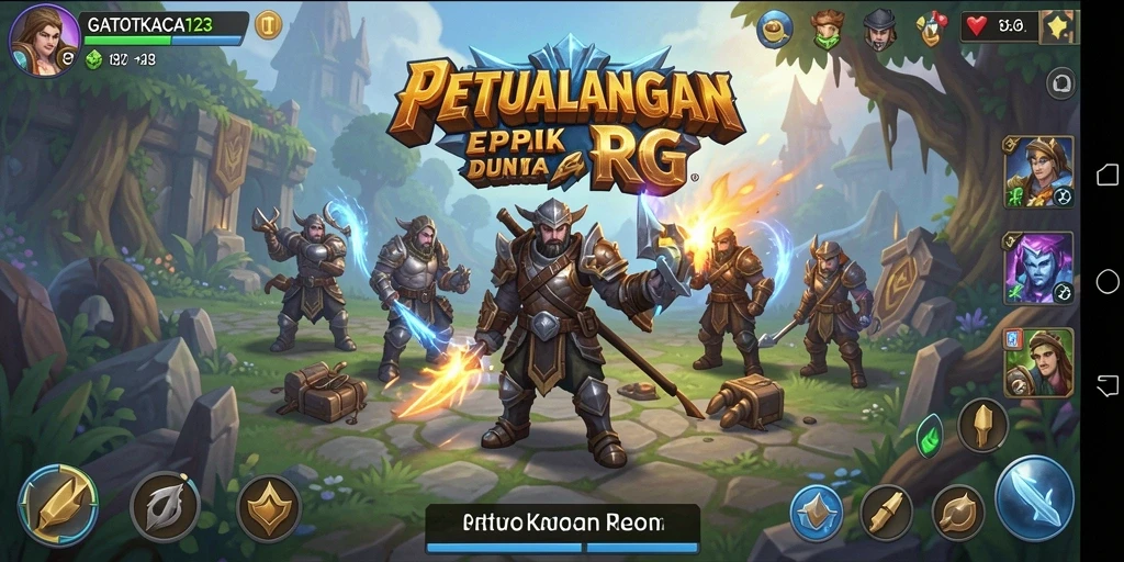 Gameplay epik dari GATOTKACA123 menangkap aksi RPG yang mendebarkan.