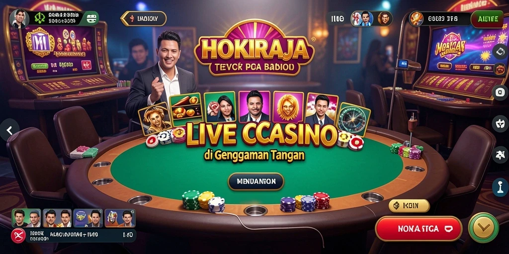 Tampilan gameplay HOKIRAJA yang memukau dengan dealer langsung.
