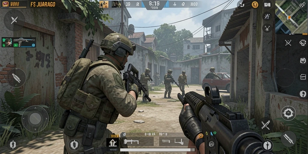 Screenshot JUARAGO menampilkan gameplay seru dalam aksi FPS.