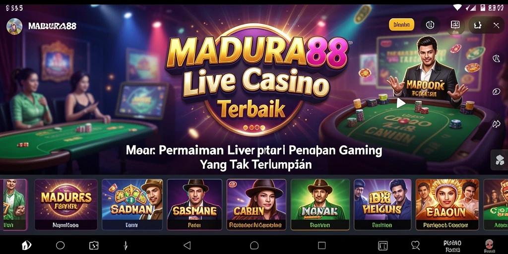 Tampilan menarik dari gameplay Live Casino MADURA88 dengan dealer langsung.