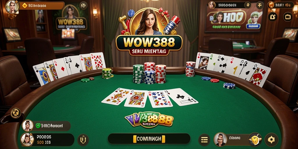 Screenshot gameplay <strong>WOW388</strong> menampilkan permainan Poker yang mendebarkan.